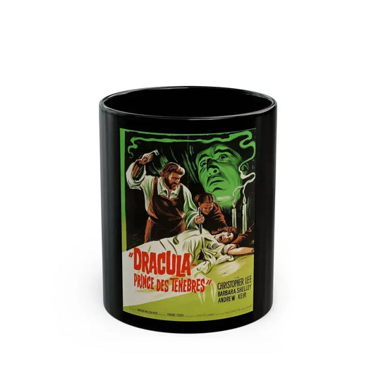 DRACULA PRINCE OF DARKNESS (FRENCH) 3 1966 Movie Poster - Black Coffee Mug 11oz - Go Mug Yourself