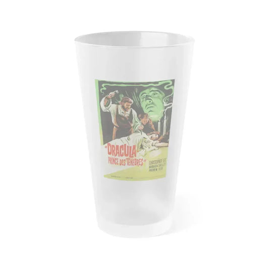 DRACULA PRINCE OF DARKNESS (FRENCH) 3 1966 Movie Poster - Frosted Pint Glass 16oz 16oz Frosted - Go Mug Yourself