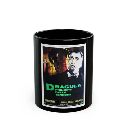 DRACULA PRINCE OF DARKNESS (ITALIAN) 1966 Movie Poster - Black Coffee Mug 11oz - Go Mug Yourself
