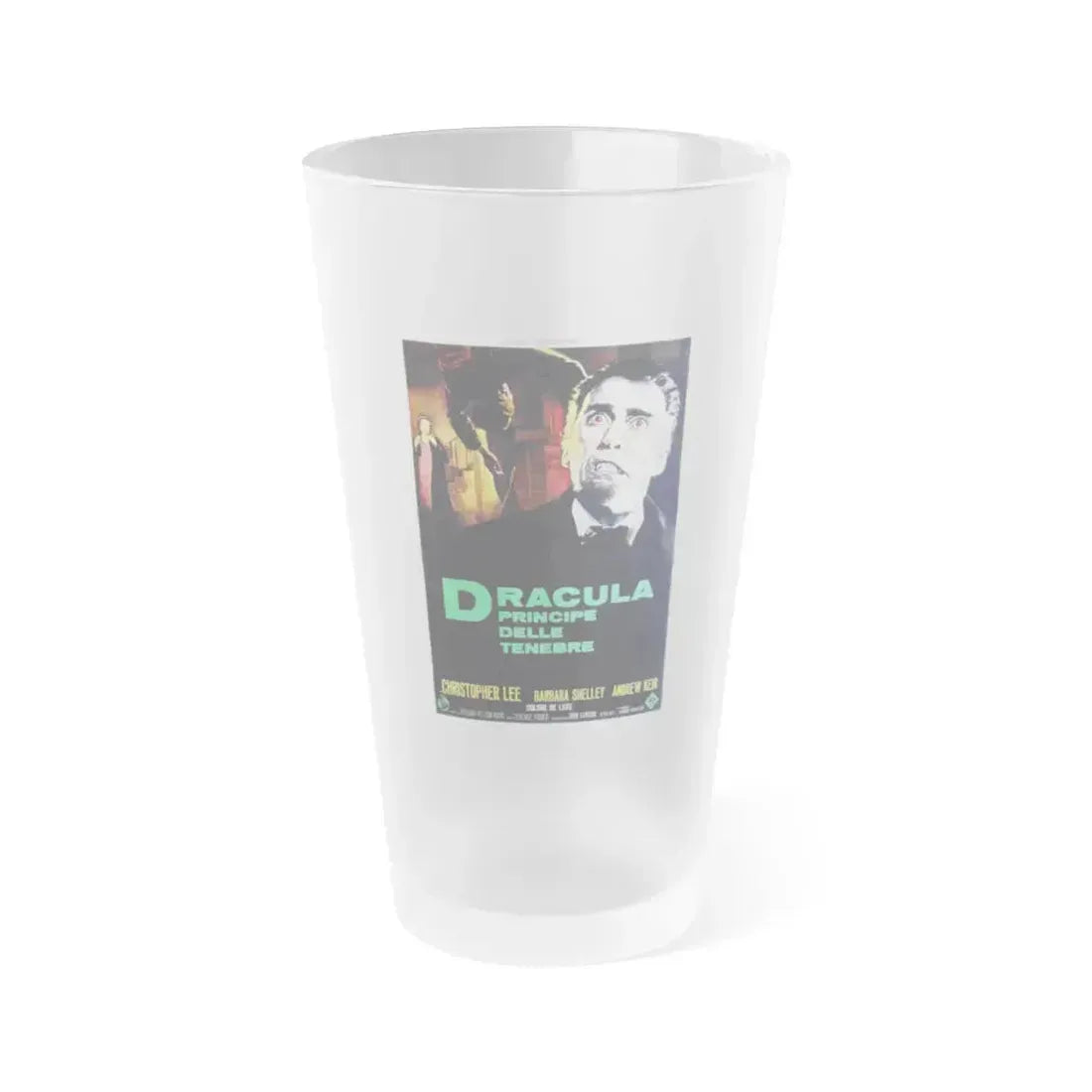 DRACULA PRINCE OF DARKNESS (ITALIAN) 1966 Movie Poster - Frosted Pint Glass 16oz 16oz Frosted - Go Mug Yourself