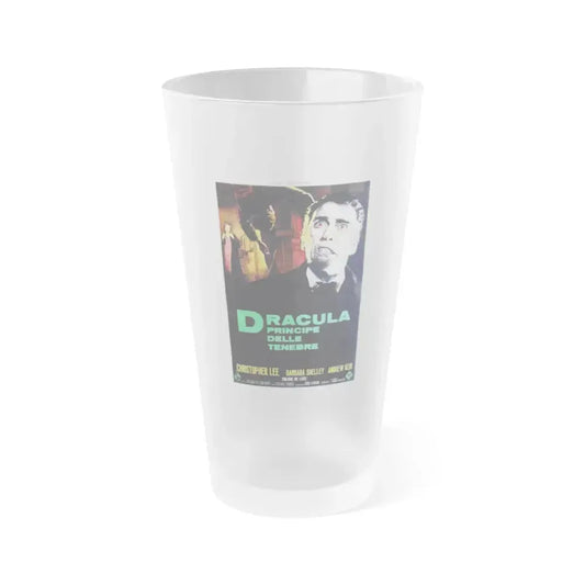 DRACULA PRINCE OF DARKNESS (ITALIAN) 1966 Movie Poster - Frosted Pint Glass 16oz 16oz Frosted - Go Mug Yourself