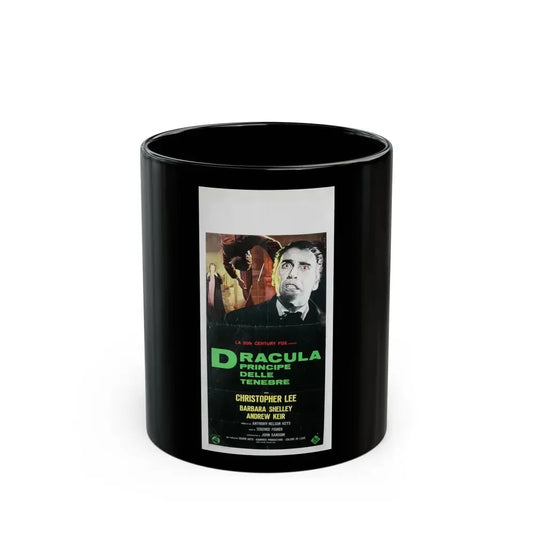 DRACULA PRINCE OF DARKNESS (ITALIAN) 2 1966 Movie Poster - Black Coffee Mug 11oz - Go Mug Yourself