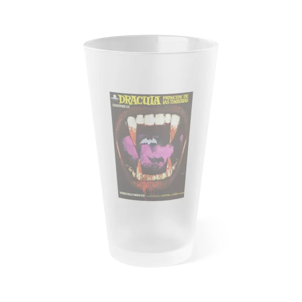 DRACULA PRINCE OF DARKNESS (SPANISH) 1966 Movie Poster - Frosted Pint Glass 16oz-16oz-Frosted-Go Mug Yourself