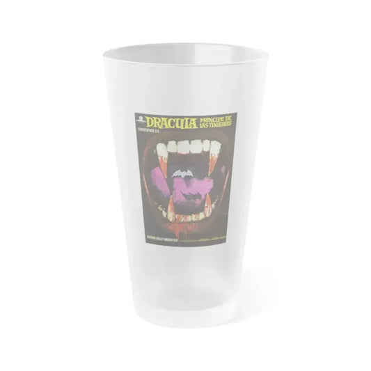 DRACULA PRINCE OF DARKNESS (SPANISH) 1966 Movie Poster - Frosted Pint Glass 16oz 16oz Frosted - Go Mug Yourself