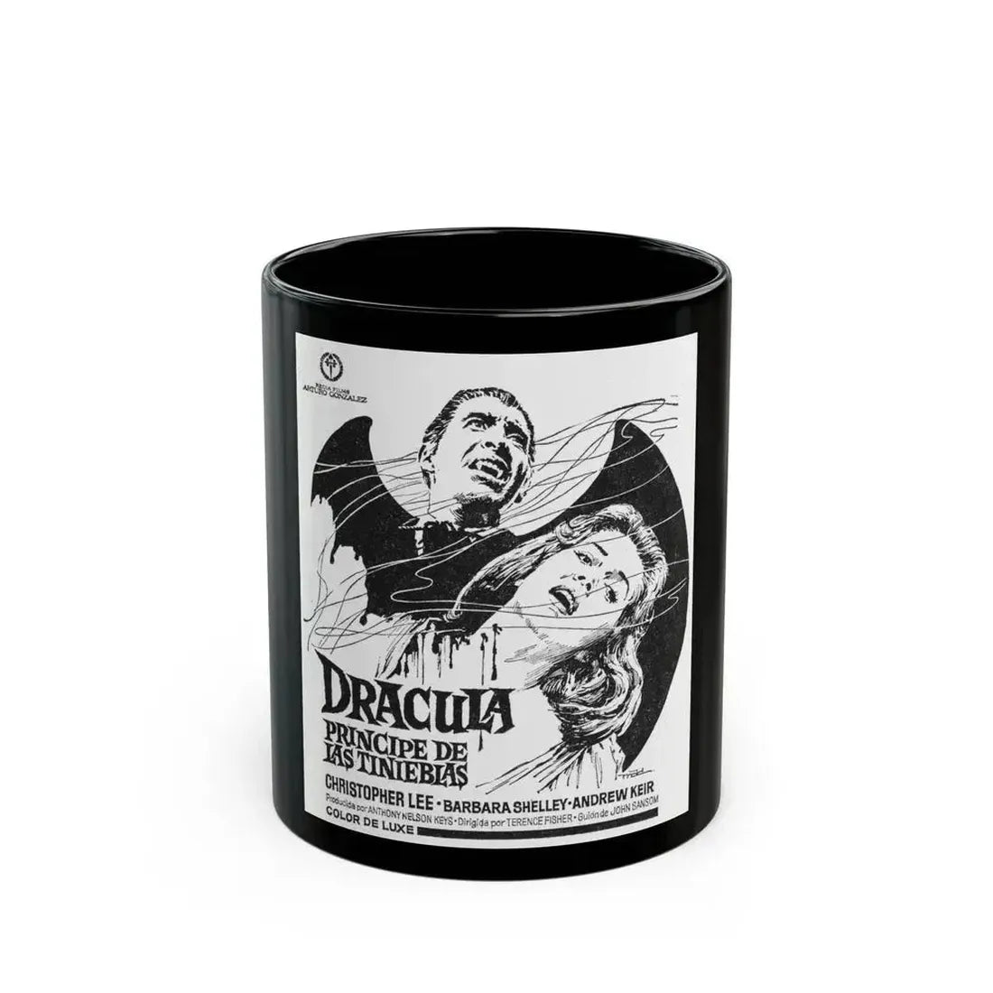 DRACULA PRINCE OF DARKNESS (SPANISH) 2 1966 Movie Poster - Black Coffee Mug 11oz - Go Mug Yourself