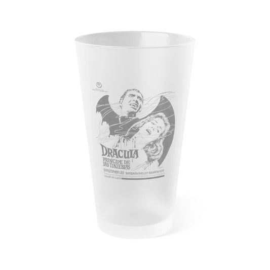 DRACULA PRINCE OF DARKNESS (SPANISH) 2 1966 Movie Poster - Frosted Pint Glass 16oz-16oz-Frosted-Go Mug Yourself