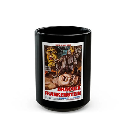 DRACULA, PRISONER OF FRANKENSTEIN (ITALIAN) 1972 Movie Poster - Black Coffee Mug 15oz - Go Mug Yourself