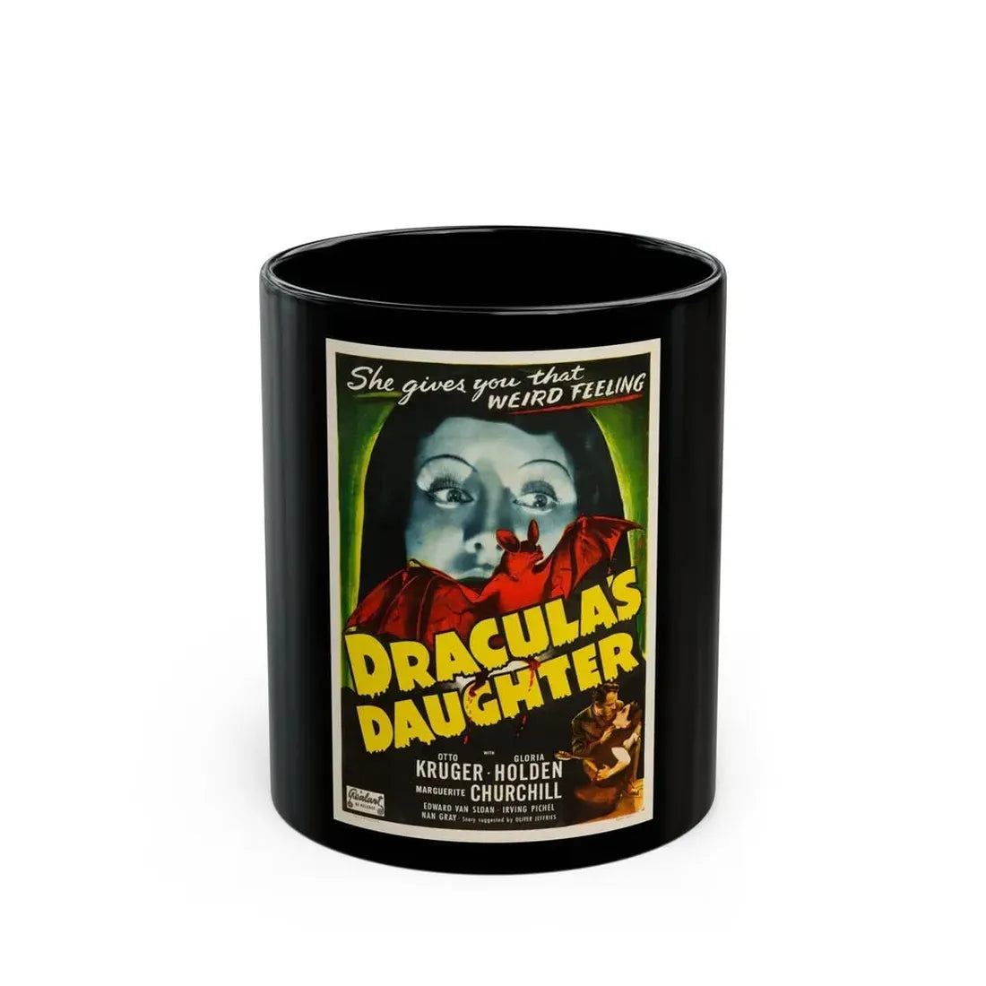 DRACULA'S DAUGHTER 1936 Movie Poster - Black Coffee Mug 11oz - Go Mug Yourself