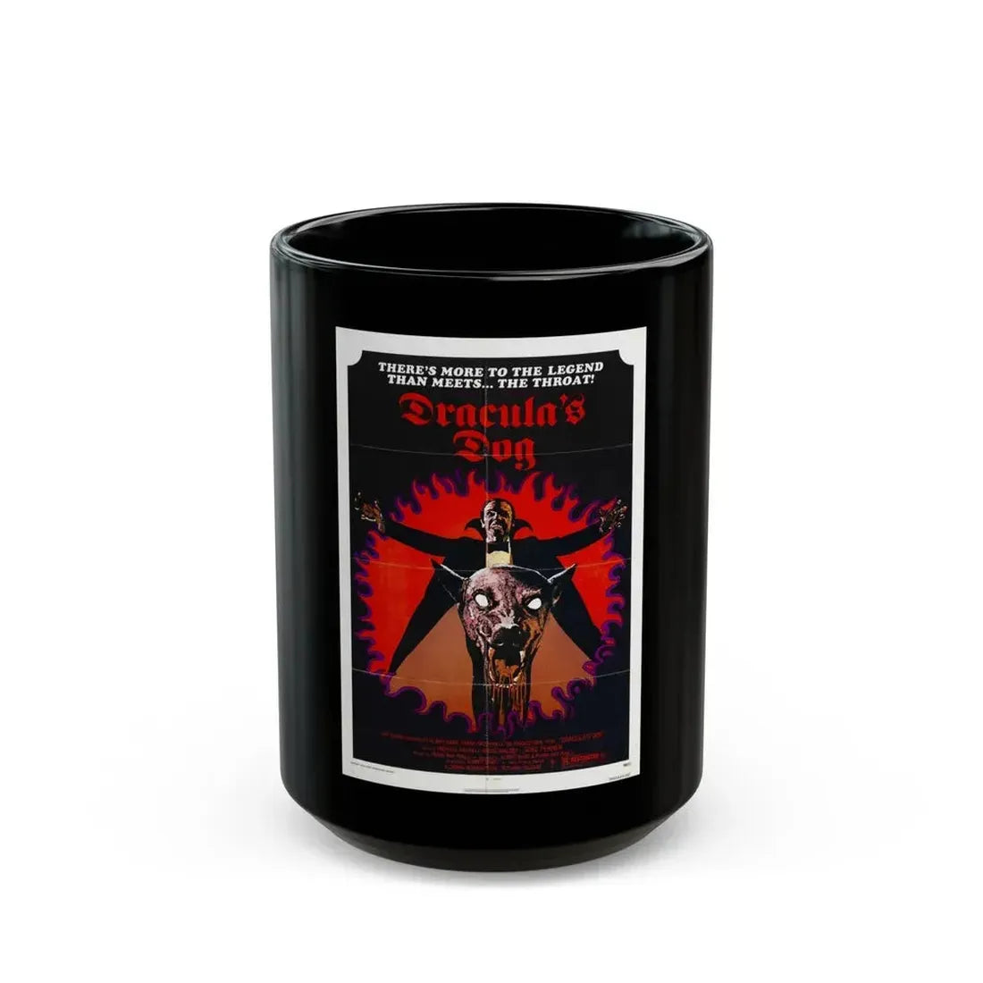 DRACULA'S DOG 1977 Movie Poster - Black Coffee Mug 15oz - Go Mug Yourself