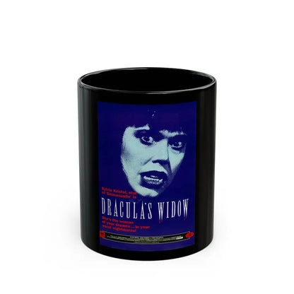 DRACULA'S WIDOW 1988 Movie Poster - Black Coffee Mug 11oz - Go Mug Yourself