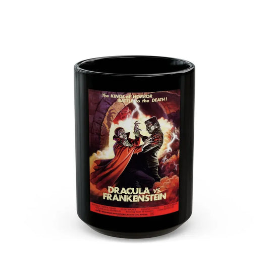 DRACULA VS. FRANKENSTEIN (2) 1971 Movie Poster - Black Coffee Mug 15oz - Go Mug Yourself
