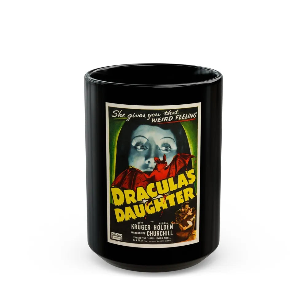 DRACULA'S DAUGHTER 1936 Movie Poster - Black Coffee Mug-15oz-Go Mug Yourself