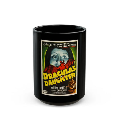 DRACULA'S DAUGHTER 1936 Movie Poster - Black Coffee Mug-15oz-Go Mug Yourself