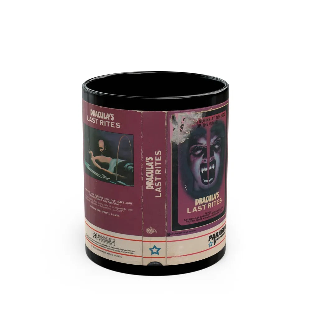 DRACULAS LAST RITES (VHS COVER) - Black Coffee Mug-11oz-Go Mug Yourself