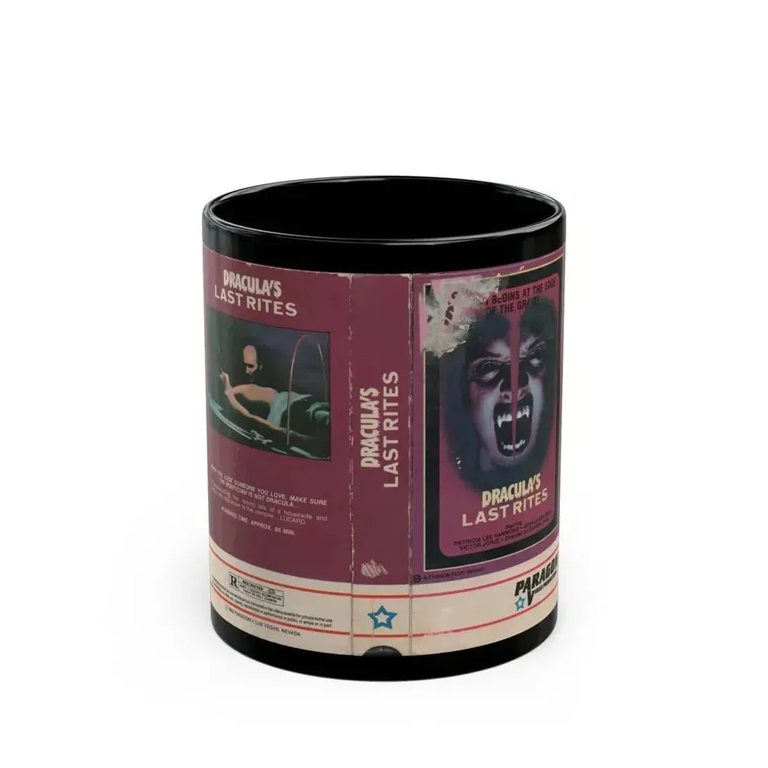 DRACULAS LAST RITES (VHS COVER) - Black Coffee Mug 11oz - Go Mug Yourself