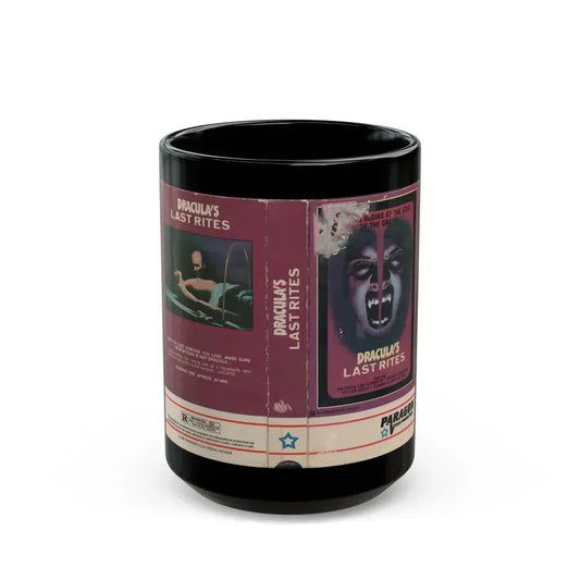 DRACULAS LAST RITES (VHS COVER) - Black Coffee Mug 15oz - Go Mug Yourself