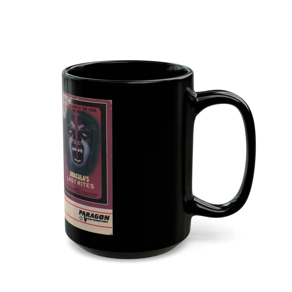 DRACULAS LAST RITES (VHS COVER) - Black Coffee Mug-Go Mug Yourself