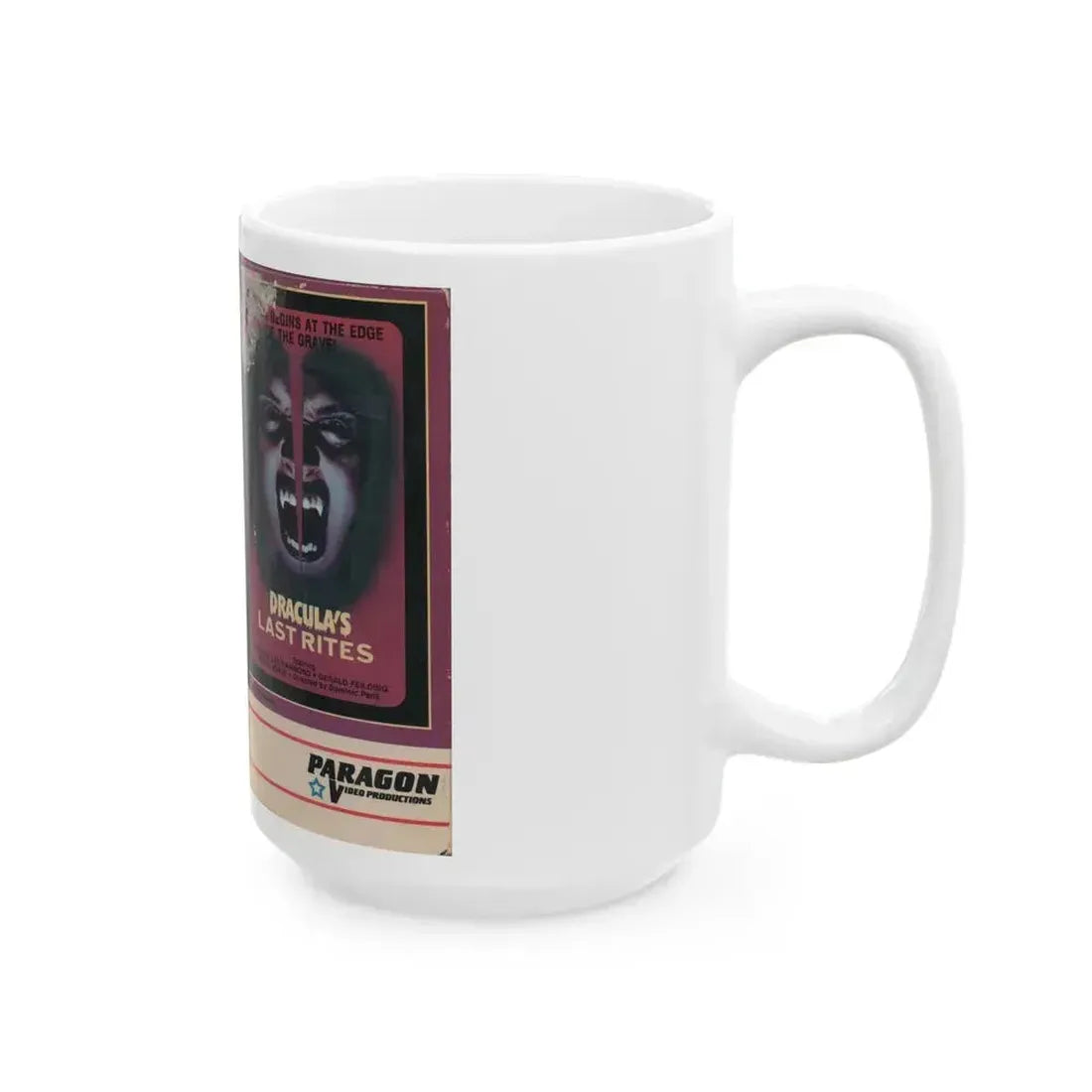 DRACULAS LAST RITES (VHS COVER) - White Coffee Mug - Go Mug Yourself