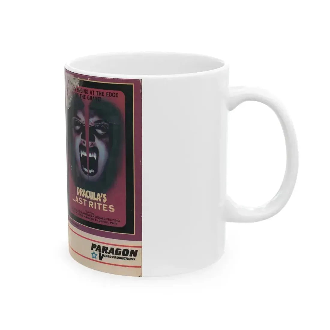 DRACULAS LAST RITES (VHS COVER) - White Coffee Mug - Go Mug Yourself