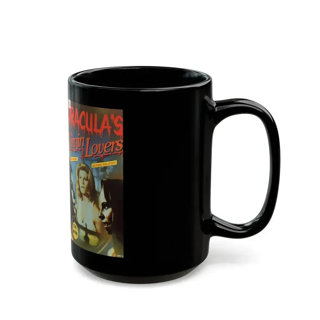 DRACULAS VIRGIN LOVERS (VHS COVER) - Black Coffee Mug - Go Mug Yourself