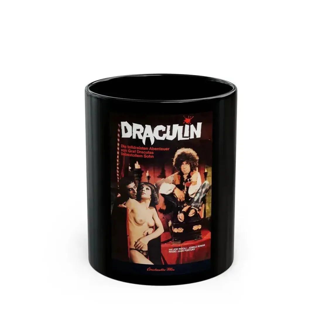 DRACULIN 1977 Movie Poster - Black Coffee Mug 11oz - Go Mug Yourself