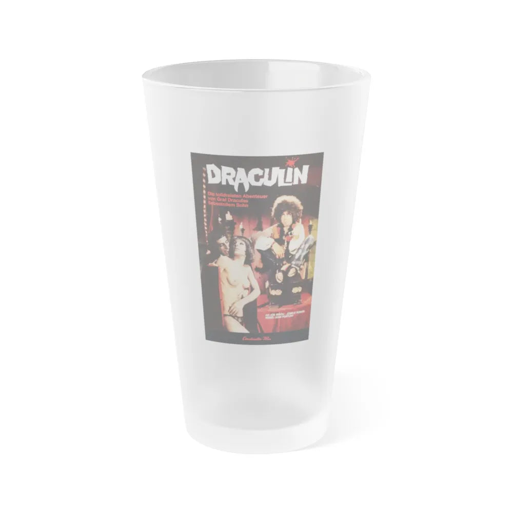 DRACULIN 1977 Movie Poster - Frosted Pint Glass 16oz-16oz-Frosted-Go Mug Yourself