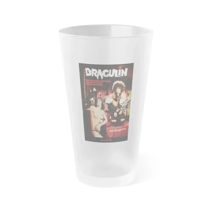 DRACULIN 1977 Movie Poster - Frosted Pint Glass 16oz 16oz Frosted - Go Mug Yourself