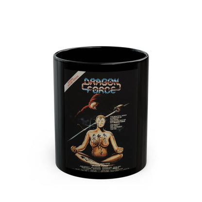 DRAGON FORCE 1982 Movie Poster - Black Coffee Mug-11oz-Go Mug Yourself