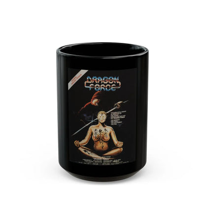 DRAGON FORCE 1982 Movie Poster - Black Coffee Mug-15oz-Go Mug Yourself