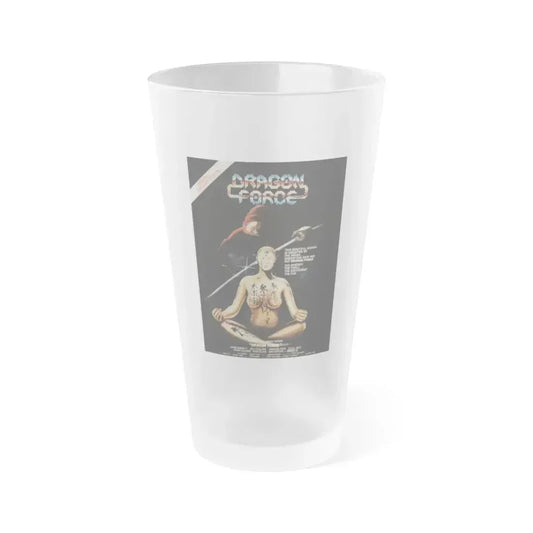 DRAGON FORCE 1982 Movie Poster - Frosted Pint Glass 16oz 16oz Frosted - Go Mug Yourself