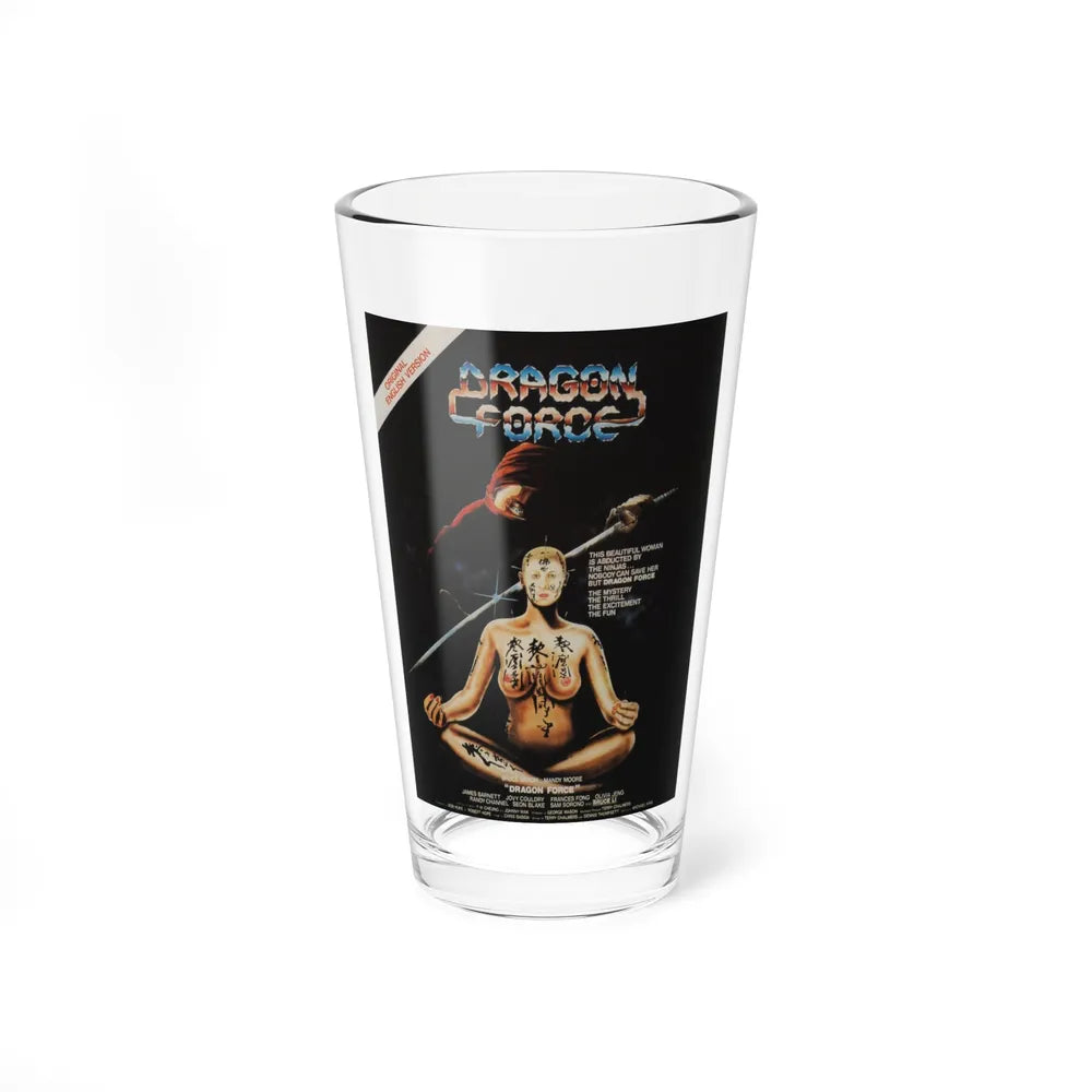 DRAGON FORCE 1982 Movie Poster - Pint Glass 16oz-16oz-Go Mug Yourself