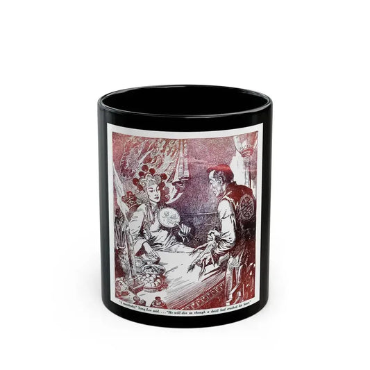 Dragon Horns (2), Blue Book Magazine, March 1947 - Black Coffee Mug 11oz - Go Mug Yourself