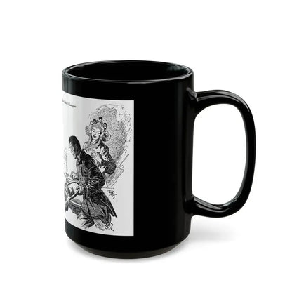 Dragon Horns (3), Blue Book Magazine, March 1947 - Black Coffee Mug - Go Mug Yourself