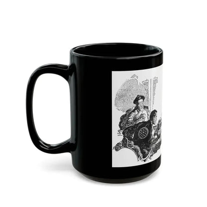 Dragon Horns (3), Blue Book Magazine, March 1947 - Black Coffee Mug - Go Mug Yourself