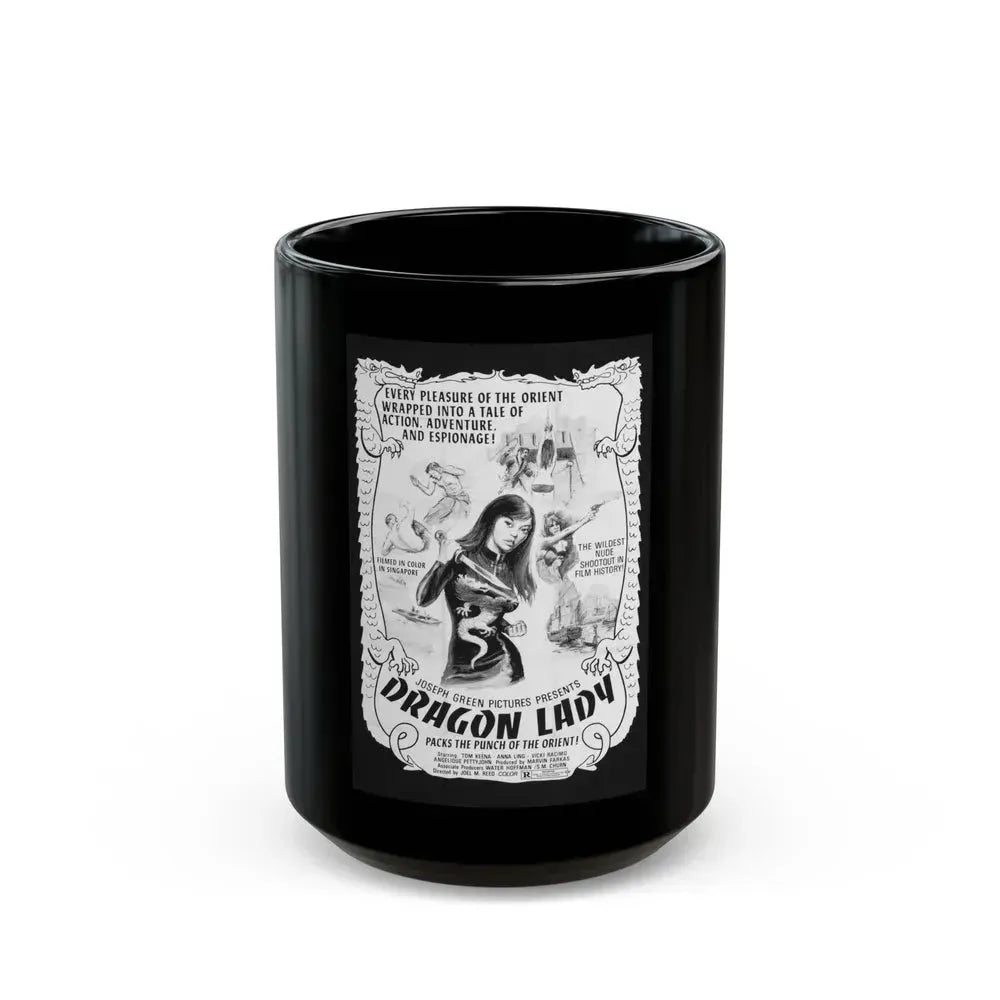 DRAGON LADY 1992 Movie Poster - Black Coffee Mug 15oz - Go Mug Yourself