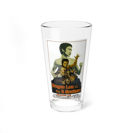 DRAGON LEE VS THE 5 BROTHERS 1978 Movie Poster - Pint Glass 16oz-16oz-Go Mug Yourself