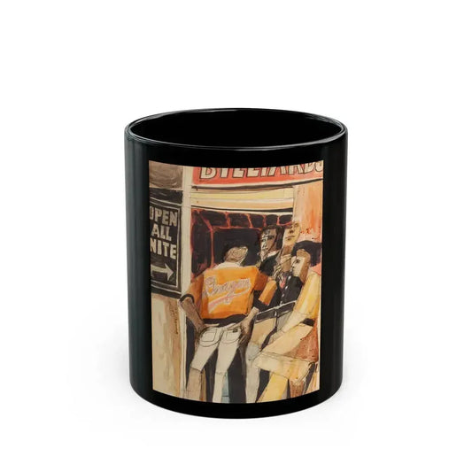 Dragons, Last Exit to Brooklyn illustration - Black Coffee Mug 11oz - Go Mug Yourself