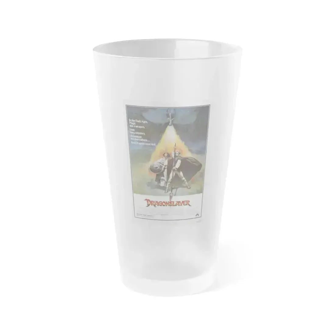 DRAGONSLAYER 1981 Movie Poster - Frosted Pint Glass 16oz 16oz Frosted - Go Mug Yourself