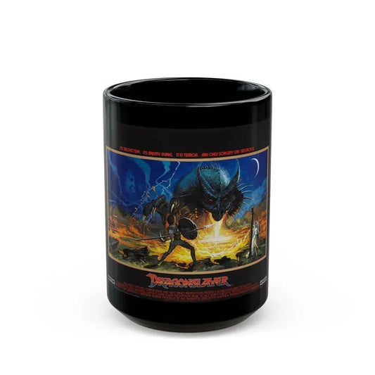 DRAGONSLAYER (ENGLISH) 1981 Movie Poster - Black Coffee Mug 15oz - Go Mug Yourself