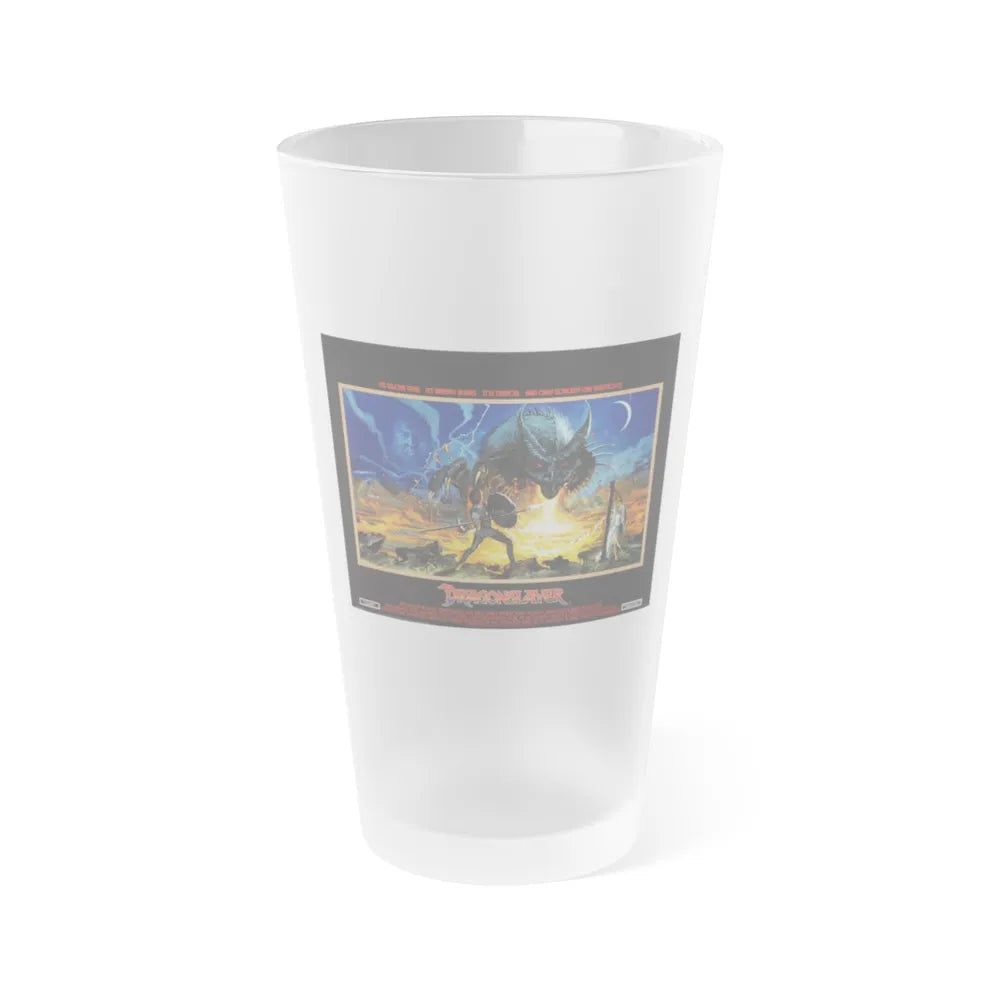 DRAGONSLAYER (ENGLISH) 1981 Movie Poster - Frosted Pint Glass 16oz-16oz-Frosted-Go Mug Yourself