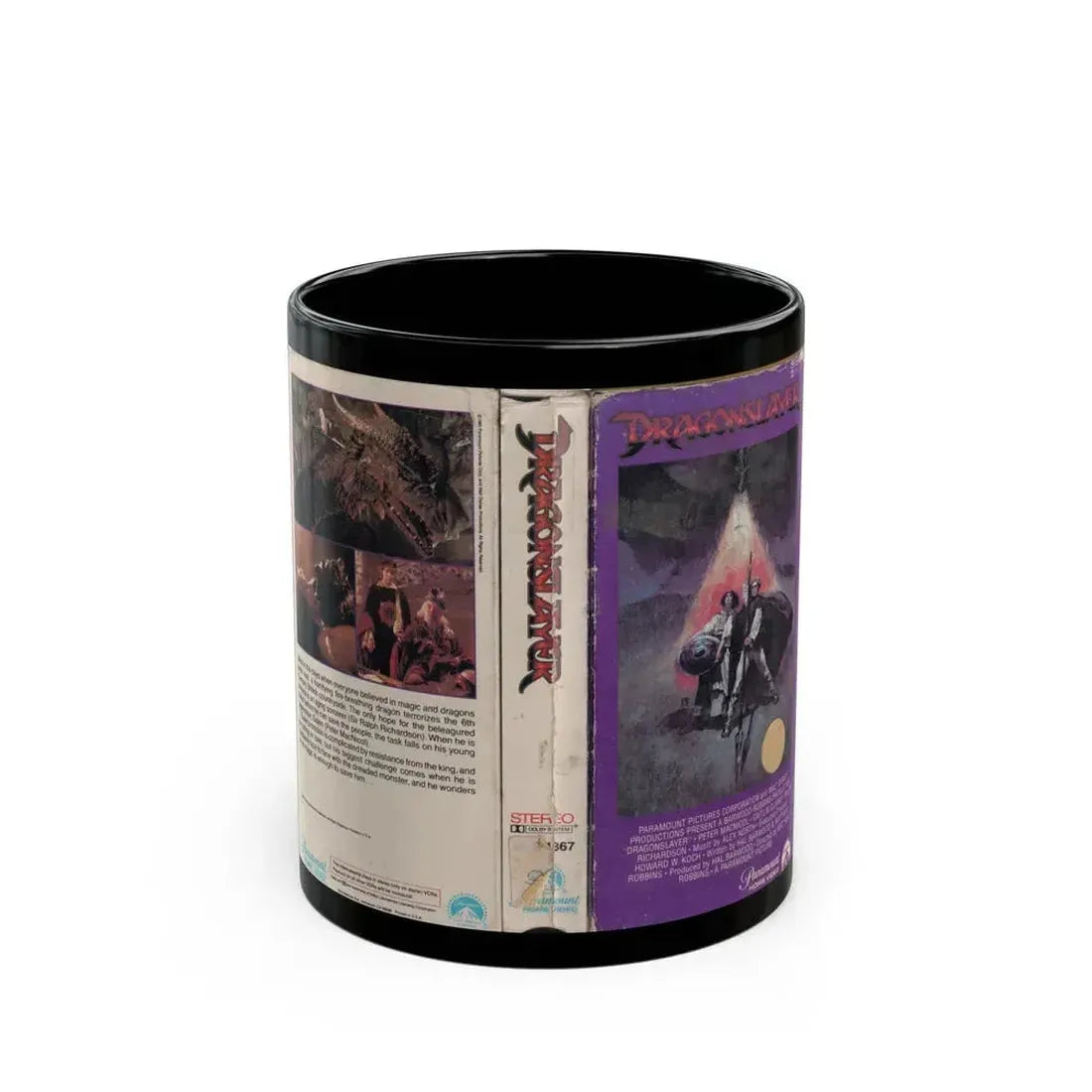 DRAGONSLAYER (VHS COVER) - Black Coffee Mug 11oz - Go Mug Yourself
