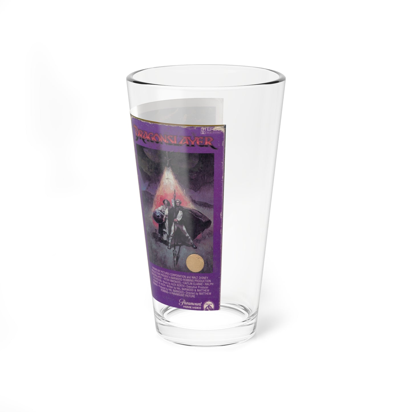 DRAGONSLAYER (VHS COVER) Pint Glass 16oz-Go Mug Yourself