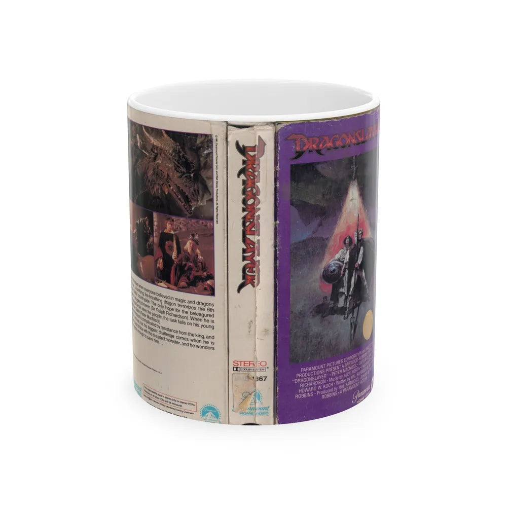 DRAGONSLAYER (VHS COVER) - White Coffee Mug-11oz-Go Mug Yourself