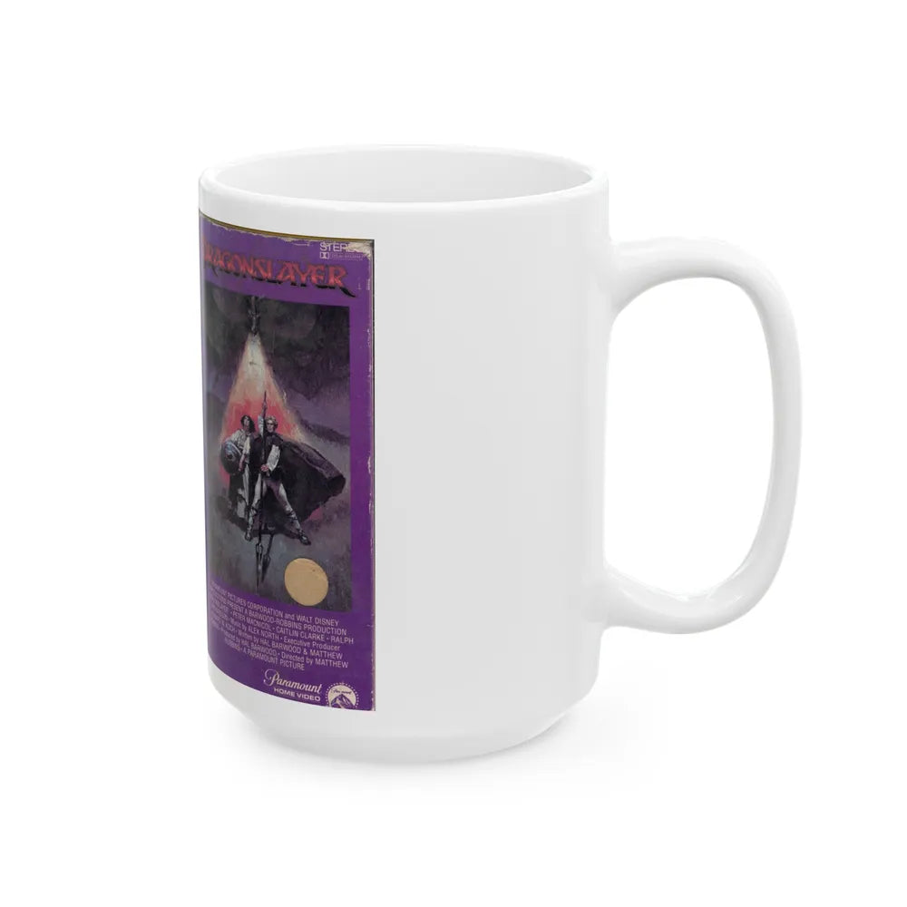 DRAGONSLAYER (VHS COVER) - White Coffee Mug-Go Mug Yourself