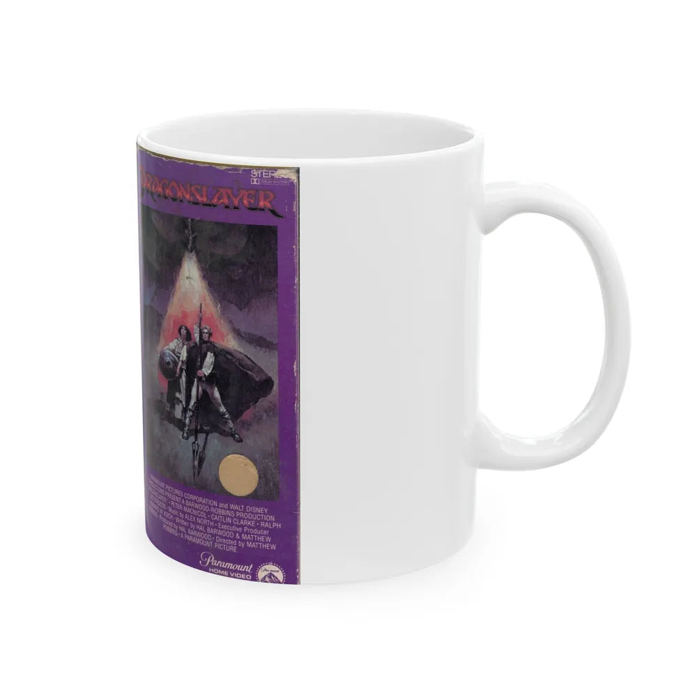 DRAGONSLAYER (VHS COVER) - White Coffee Mug-Go Mug Yourself