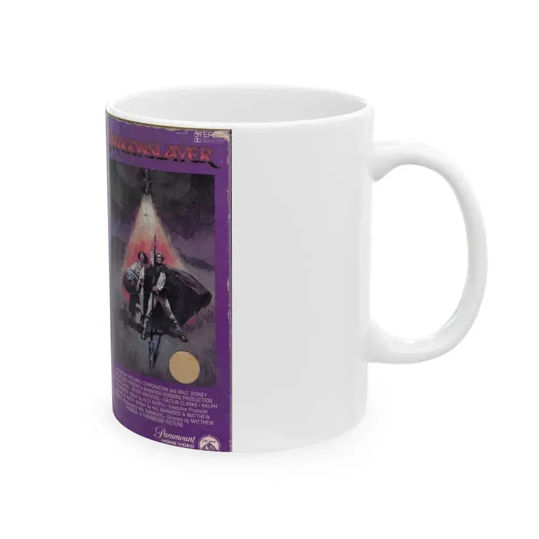 DRAGONSLAYER (VHS COVER) - White Coffee Mug - Go Mug Yourself