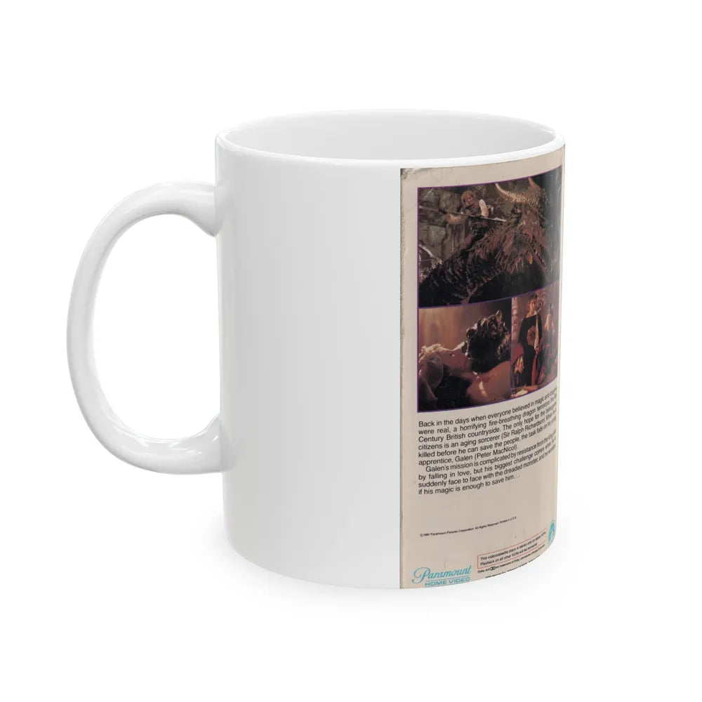 DRAGONSLAYER (VHS COVER) - White Coffee Mug-Go Mug Yourself