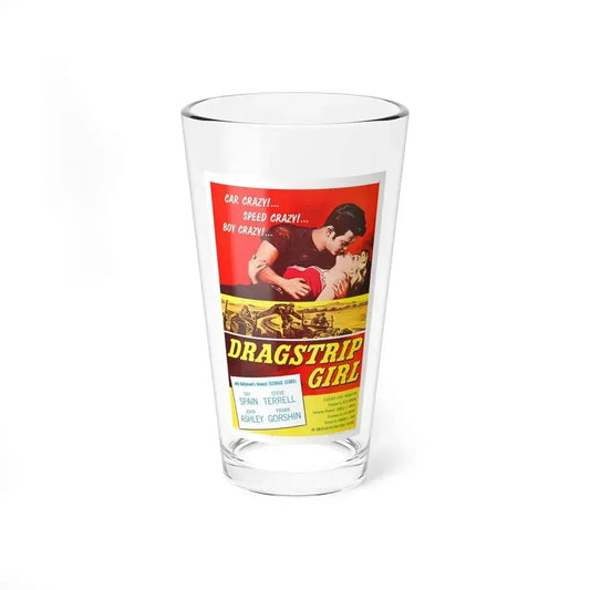 DRAGSTRIP GIRL 1957 Movie Poster - Pint Glass 16oz 16oz - Go Mug Yourself