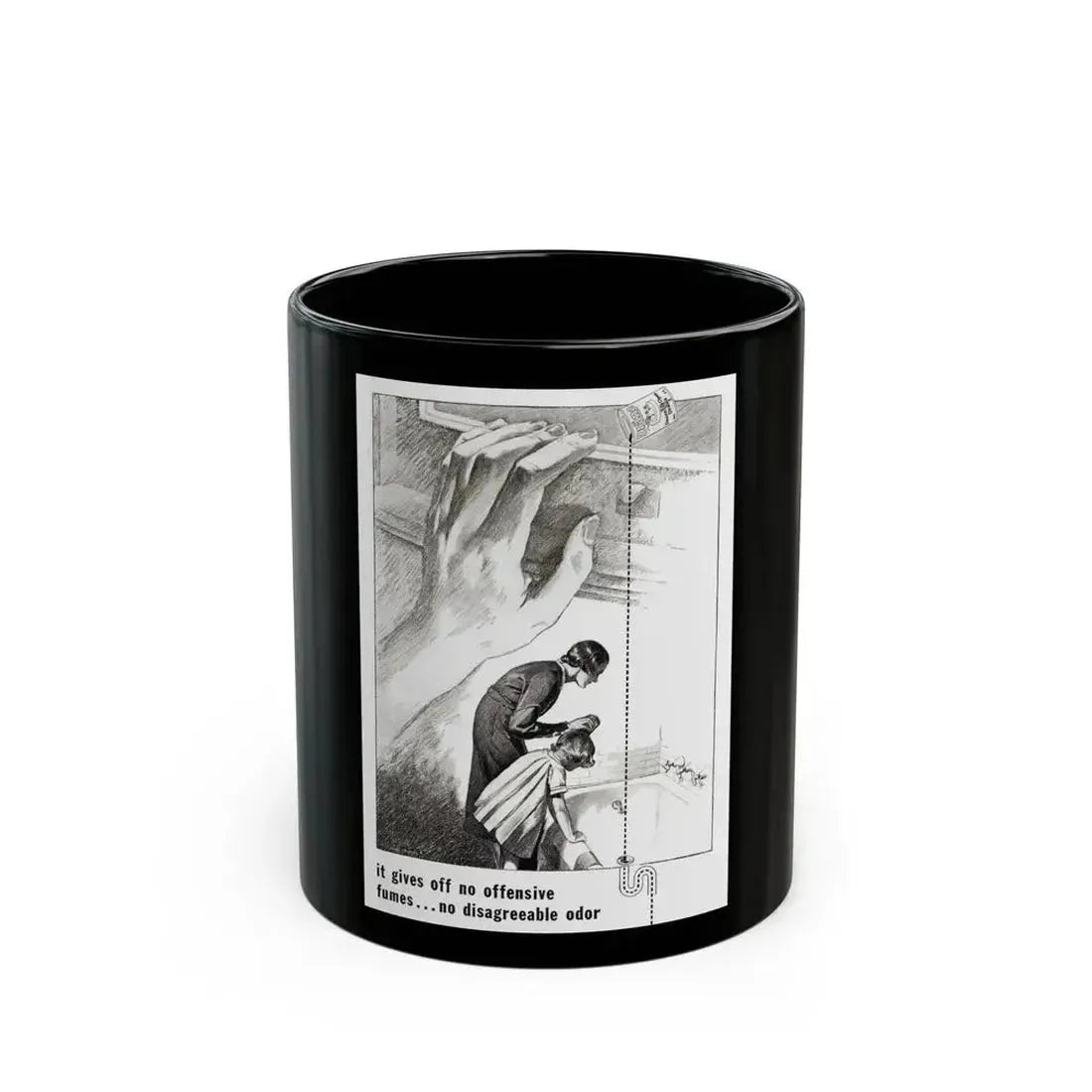 Drano ad, Ladies' Home Journal, June 1933 - Black Coffee Mug 11oz - Go Mug Yourself