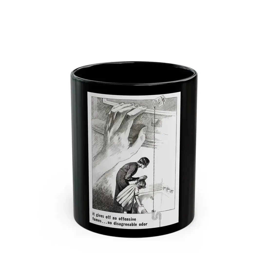 Drano ad, Ladies' Home Journal, June 1933 - Black Coffee Mug 11oz - Go Mug Yourself
